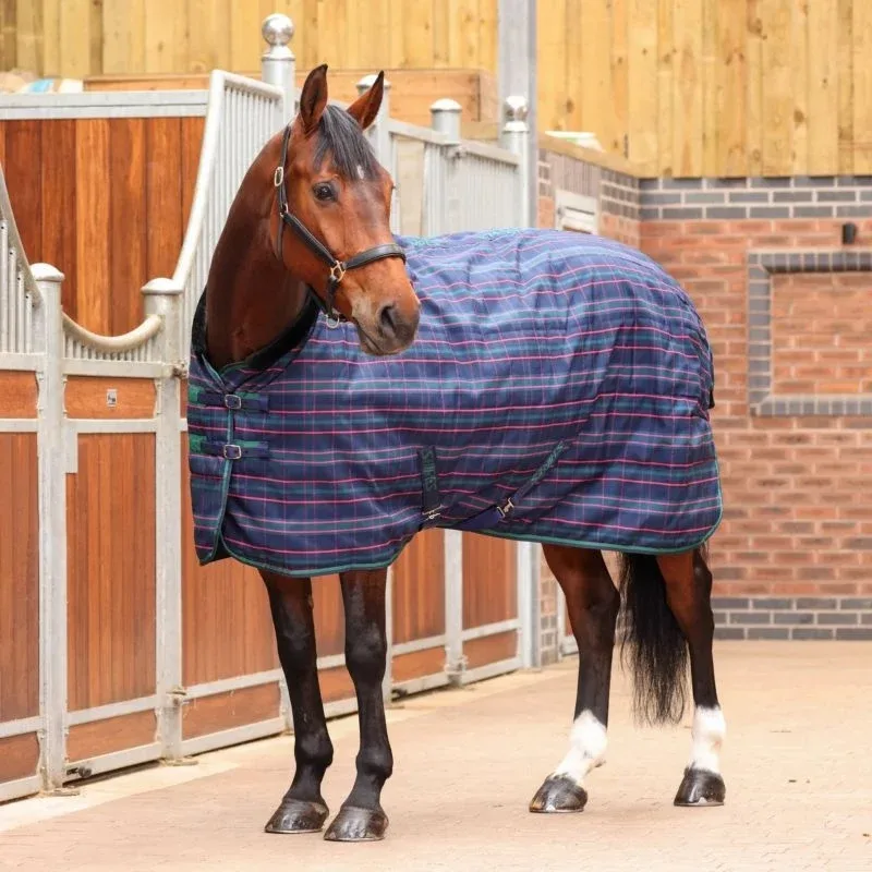 Shires Tempest Plus Stable Rug 78 Navy Tartan