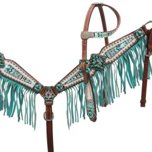 Showman® “Arctic Aztec” Browband Headstall & Breast Collar Set