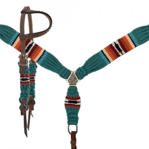 Showman® Corded One Ear Headstall & Breast Collar Set