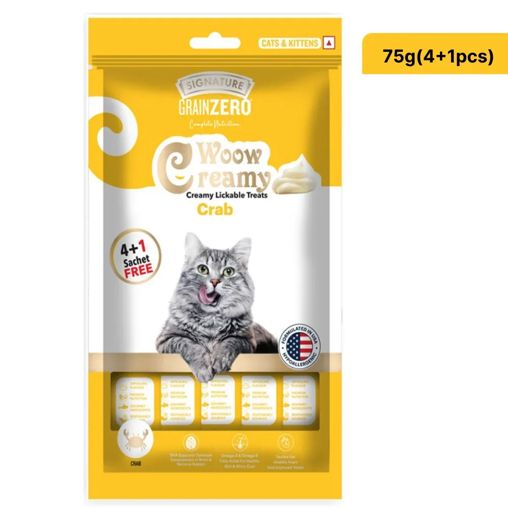 Signature Grain Zero Crab, Bonito and Scallop and Tuna and Ocean Fish Lickable Creamy Cat Treats Combo - Image 2