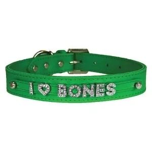 Signature Leather Slider Dog Collar 18In Black