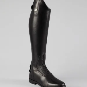 Silentio Mens Leather Field Tall Riding Boots Black