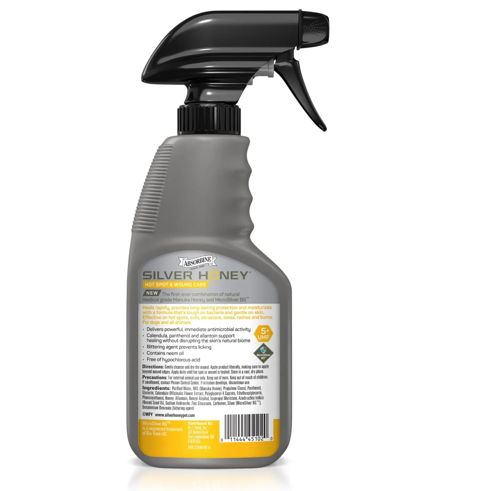 Silver Honey® Hot Spot & Wound Care Spray Gel 8 fl oz Spray Bottle - Image 2