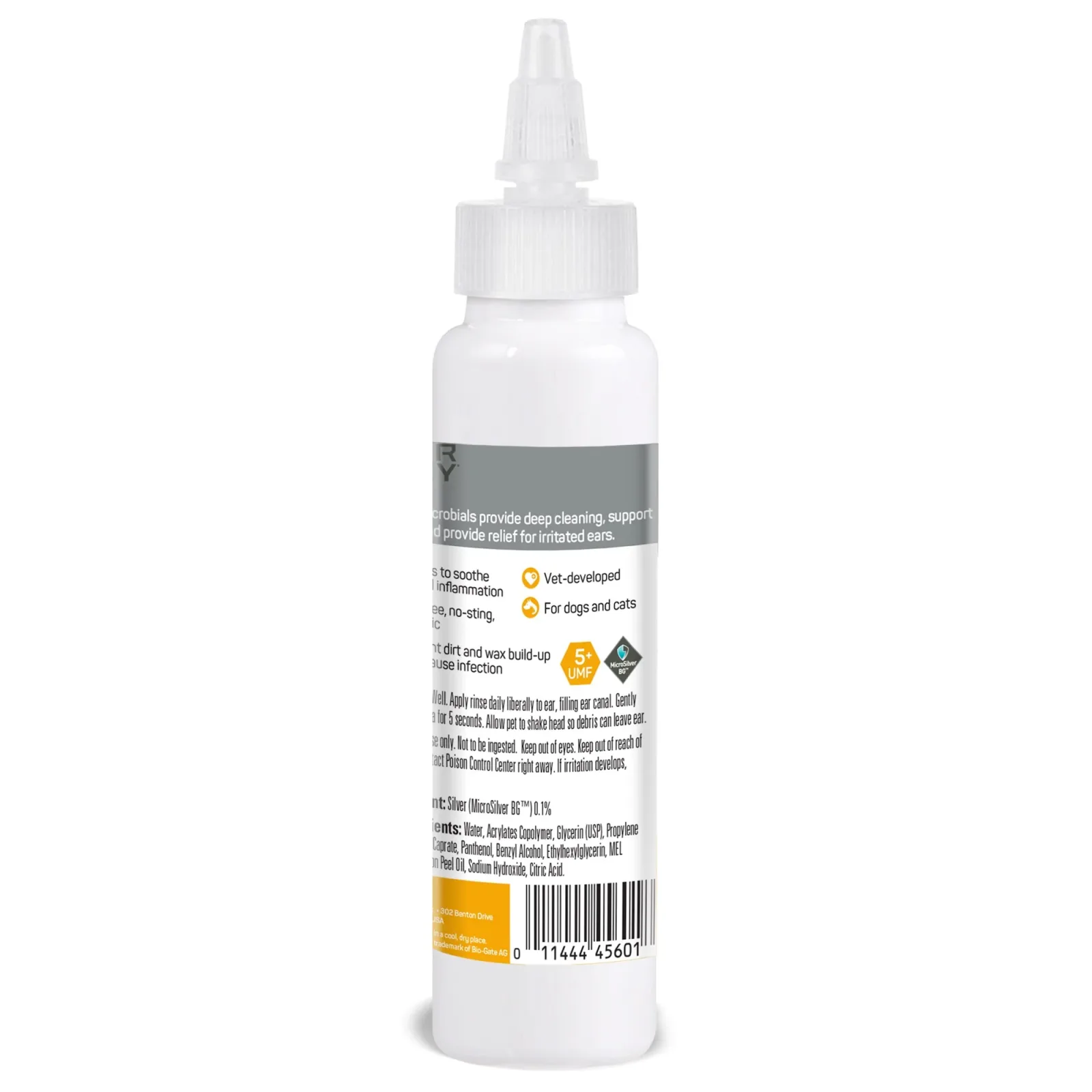 Silver Honey® Rapid Ear Care Vet Strength Ear Rinse 4 fl oz Bottle - Image 2