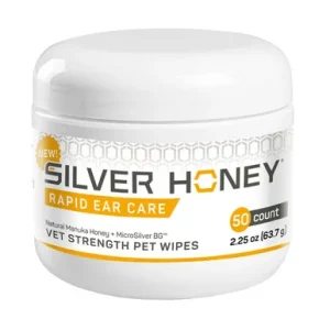 Silver Honey Rapid Ear Care Vet Strength Pet Wipes
