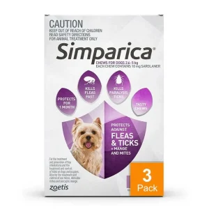 Simparica for Dogs 5.6-11 lbs (2.5-5 kg) - 3 Pack