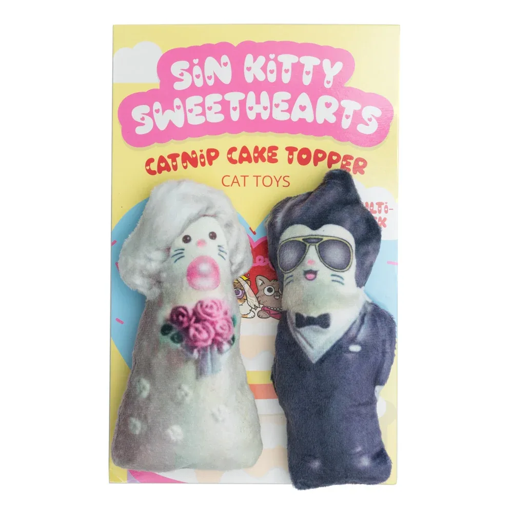 Sin Kitty Sweethearts Catnip Cake Topper toys 2 pack