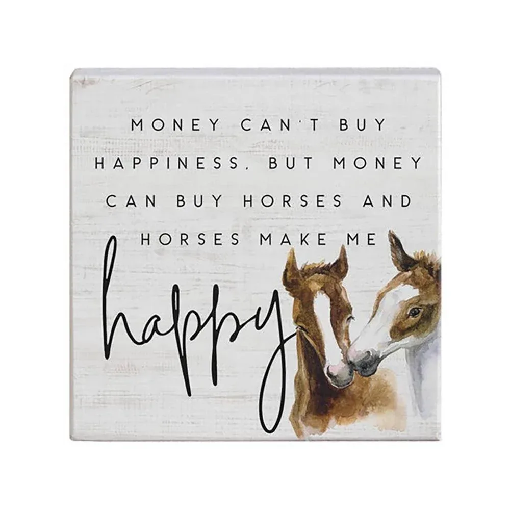 Sincere Surroundings Horses Happy Sign