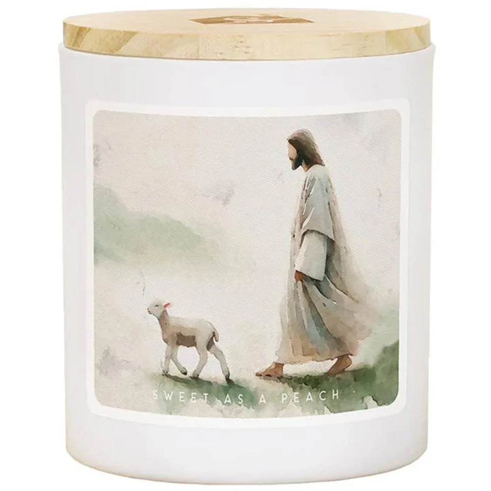 Sincere Surroundings Jesus Walking Lamb Candle