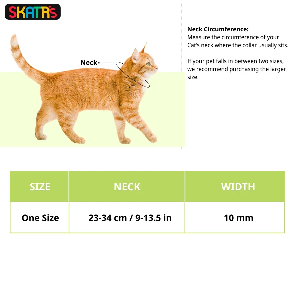 Skatrs Adjustable Collar with Bell for Cats & Kittens (Black) - Image 2