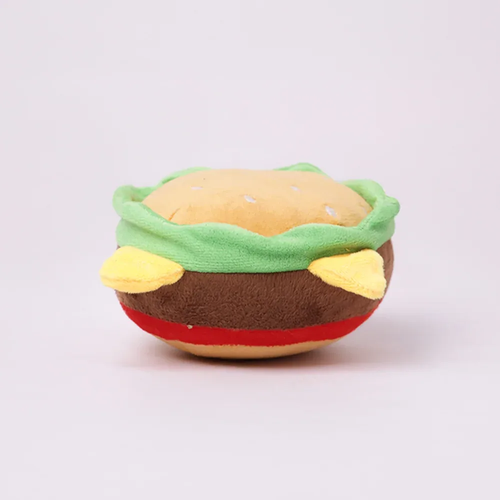 Skatrs Burger Plush Toy for Dogs