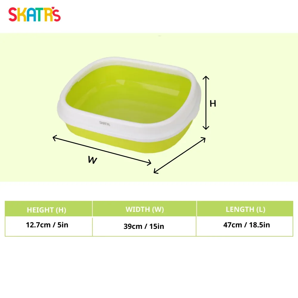 Skatrs Litter Tray for Cats (Green) - Image 2