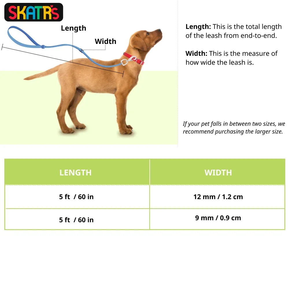 Skatrs Reflective Nylon Rope Leash for Dogs (Red) - Image 2