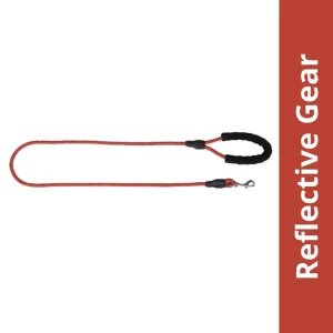 Skatrs Reflective Nylon Rope Leash for Dogs (Red)