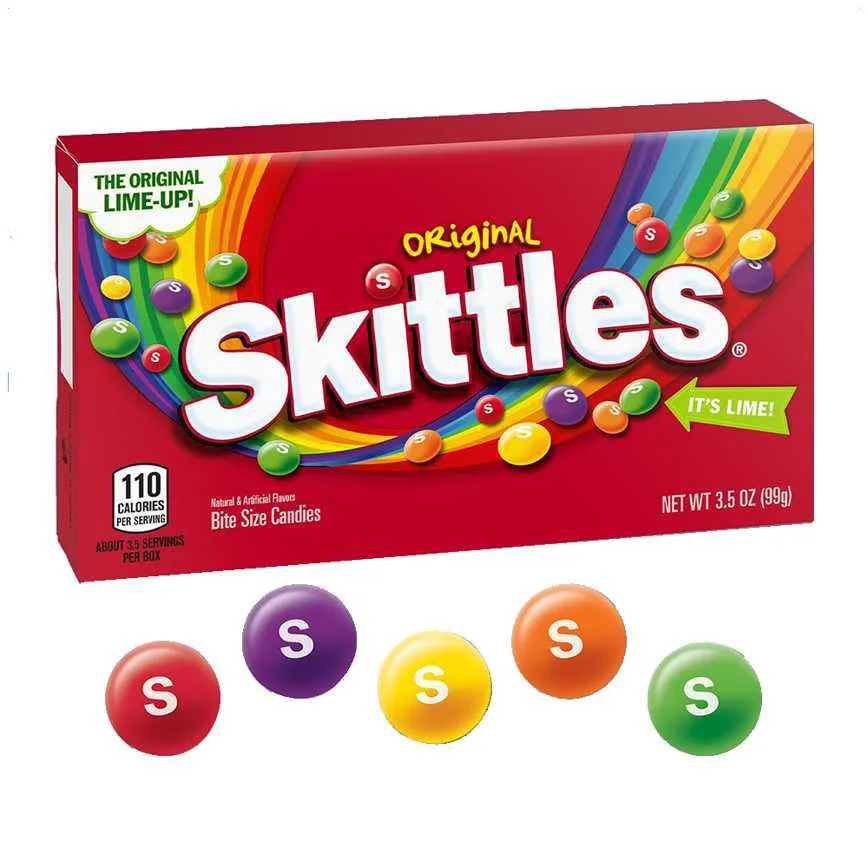 Skittles Original Bite-Size Candies Box 3.5 oz.