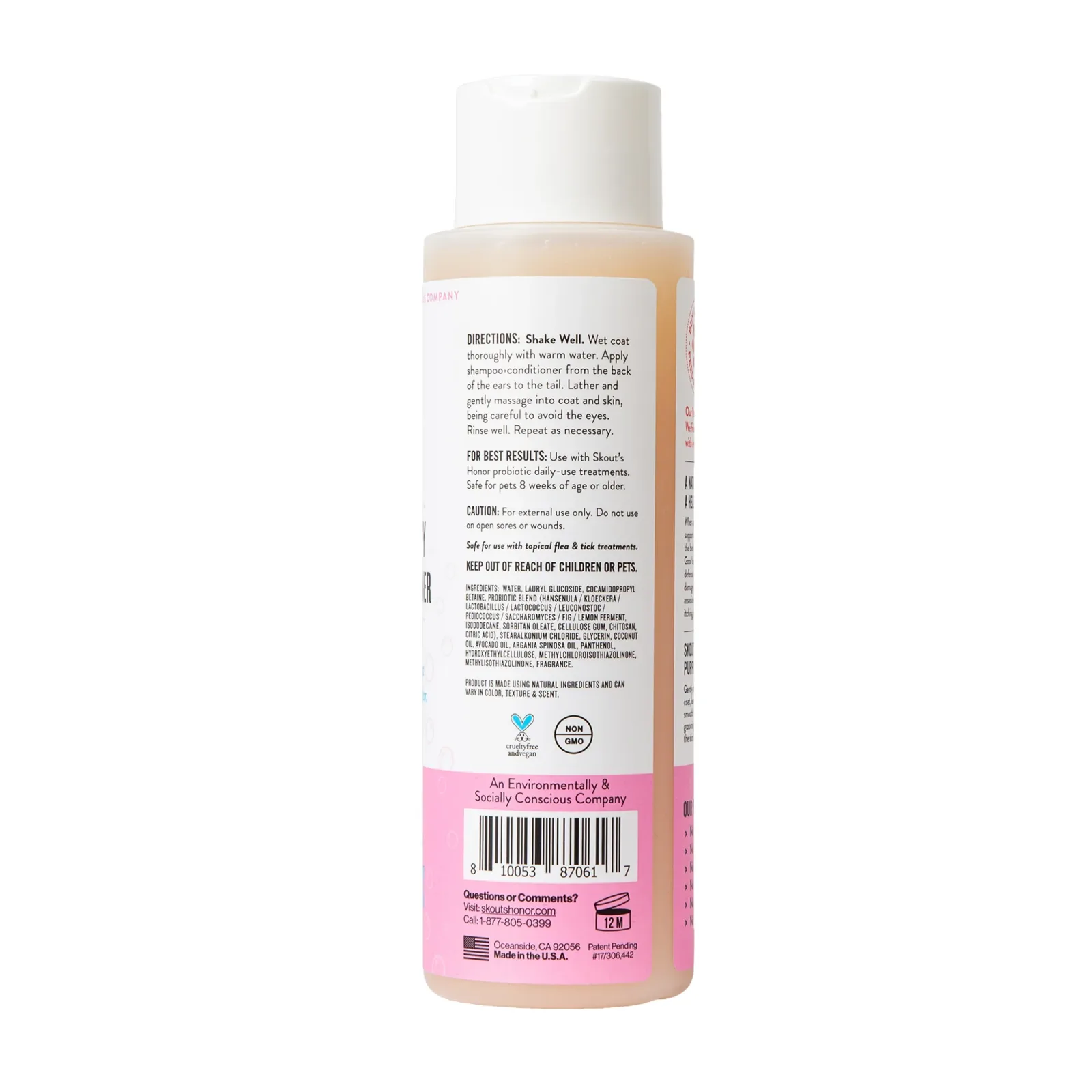 Skouts Honor Probiotic Shampoo plus Conditioner Happy Puppy - Image 2