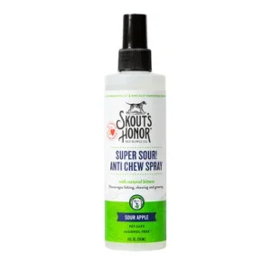Skout's Honor Sour Apple Super Sour! Anti Chew Spray w/ Natural Bitters for Dogs