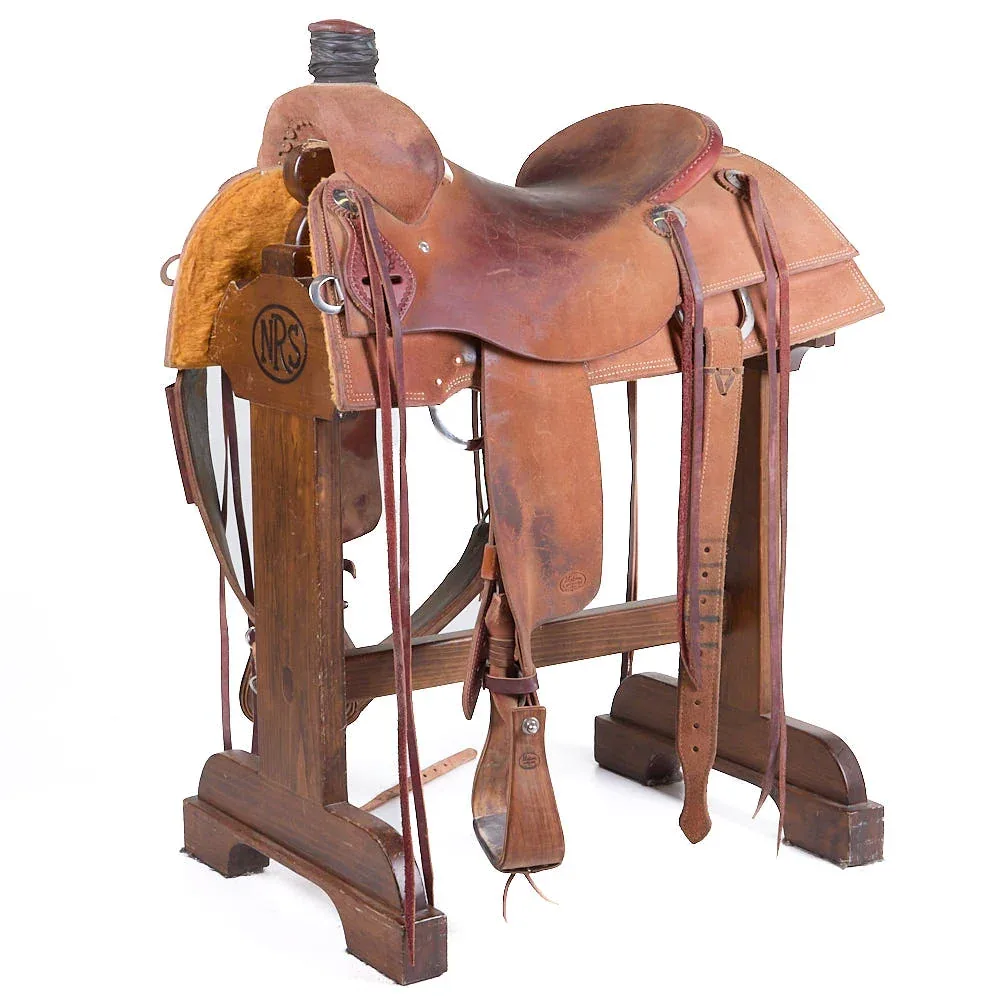 Slatons Used 16.5in Roughout Square Skirt Ranch Roper