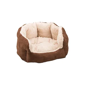 Sleep Zone Reversible Cushion Cuddler Dog Bed, 18 inch Chocolate