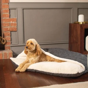 Sleepy Burrows Bed With Removable Cover In Obsidian Minerals by Lords & Labradors