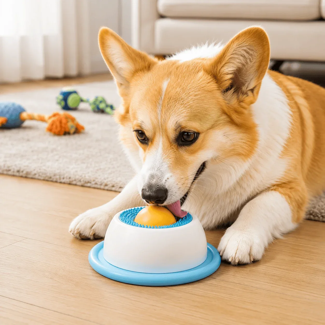 Slow Feeder Dog Bowl for Liquid Treats Non-Slip & Easy Clean