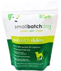 Small Batch Dog Frozen Duck Sliders 3lb {L-x} SD-5
