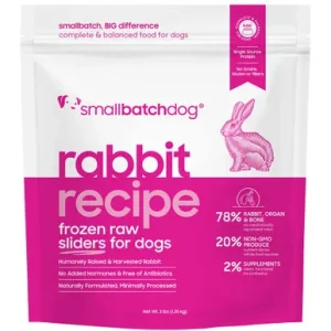 Smallbatch Rabbit Recipe Sliders Raw Frozen Dog Food