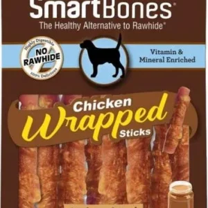 SmartBones Chicken Wrap Sticks Peanut Butter 8 Pk {L+1} 923148 (D)