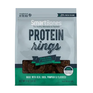 SmartBones Protein Rings Duck, Flax Seed & Pumpkin 5oz