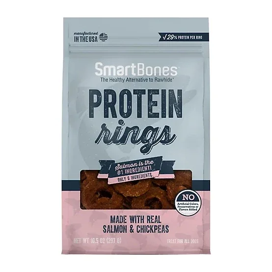 SmartBones Protein Rings Salmon and Chickpea, 10.5 oz.