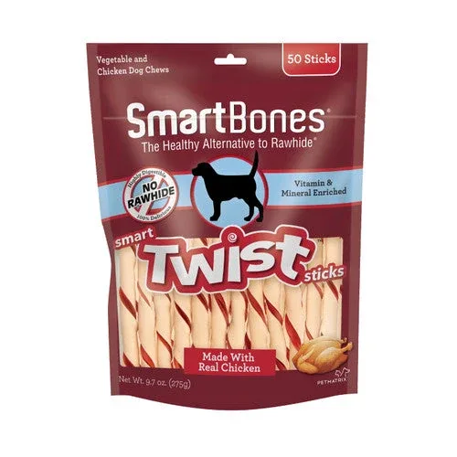 SmartBones Smart Twist Sticks Dog Treat Chicken 50pk - Image 2