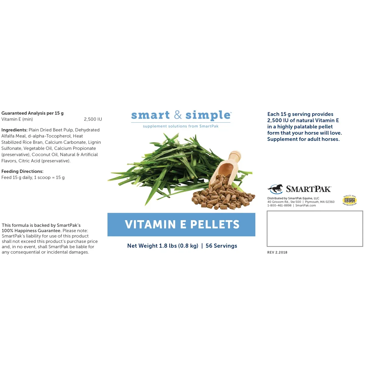 SmartEquine™ Smart & Simple® Vitamin E Pellets - 1.8 lbs. - Image 2