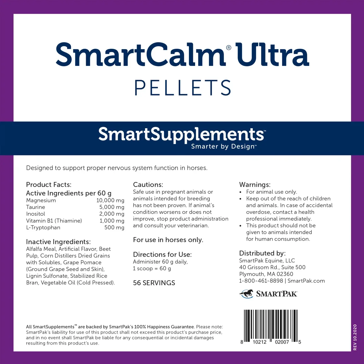 SmartEquine™ SmartCalm® Ultra Pellets - 7.5 lbs. - Image 2