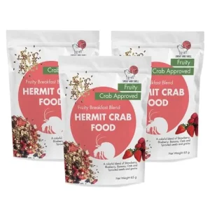 Snout and Shell Hermit Crab Food – Eco Animal Pet Snack Treat for Protein & Nutrients – Aquatic Pet Animal Snack Treat (3pack-Fruity Breakfast Blend)