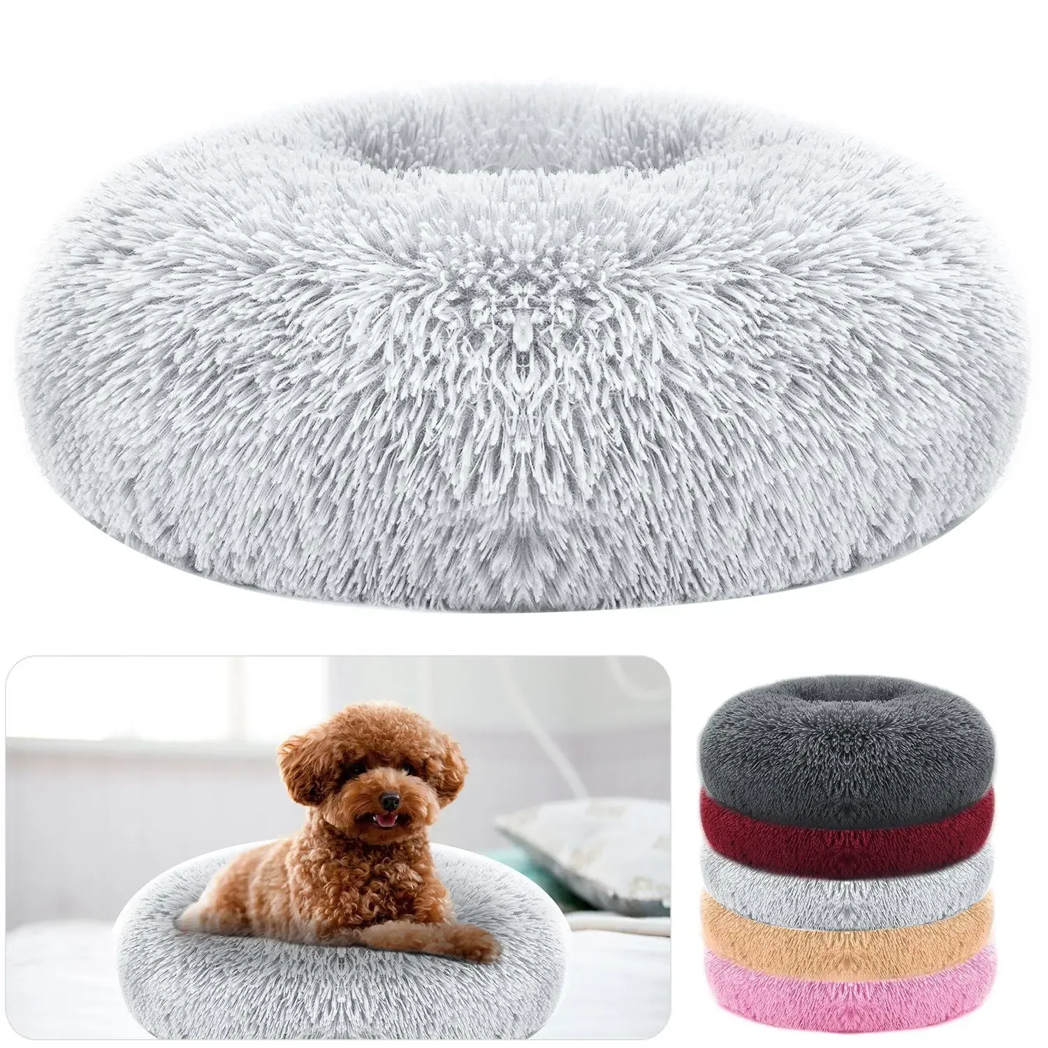 Soft Fleece Pet Bed – Warm Cozy Nest for Dogs & Cats - Image 2