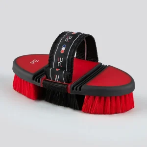 Soft-Touch Flexi Body Brush Black & Red