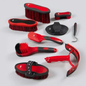 Soft-Touch Grooming Kit Set - 9 Pieces Black and Red