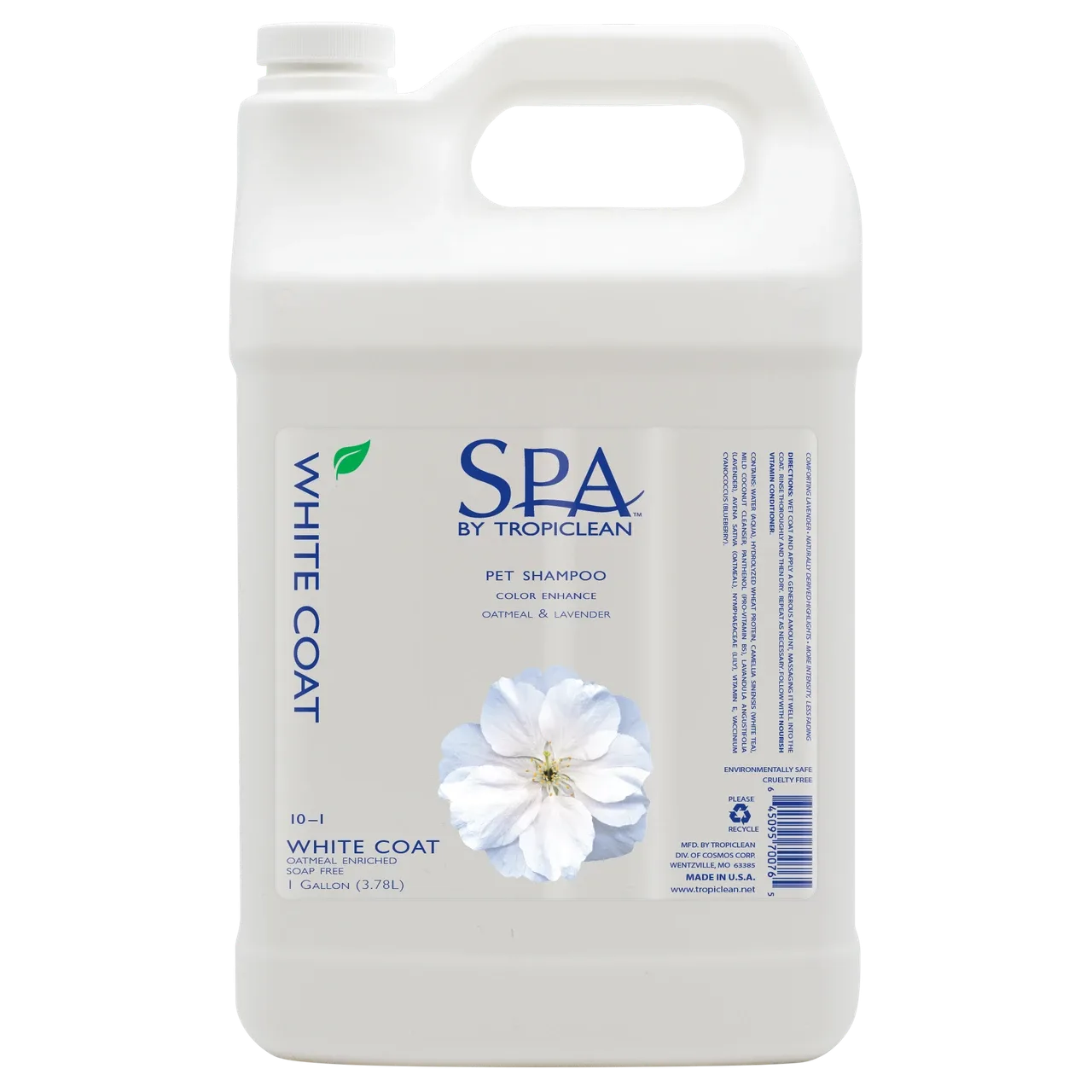 SPA White Coat Dog Shampoo, 1 Gallon