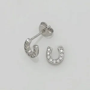 Sparkly Mi Horseshoe Earrings
