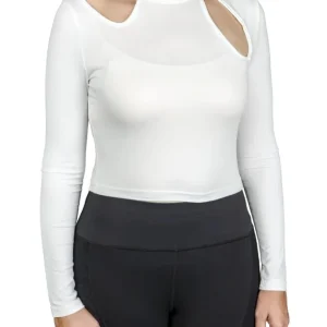 Spicy Girl Basil Long Sleeve Shirt by EC- White- Large