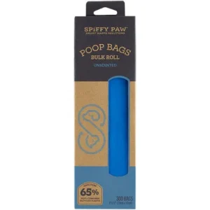 Spiffy Paw Bulk Roll Unscented Recycled Poop Bags for Waste Disposal