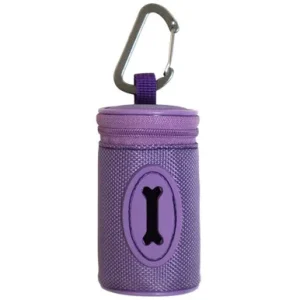 Spiffy Paw Purple Poop Bag Dispenser w/ Unscented Waste Disposal Bags