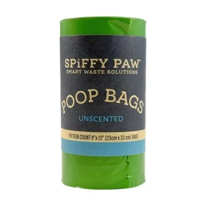 Spiffy Paw Unscented Poop Bags for Waste Disposal