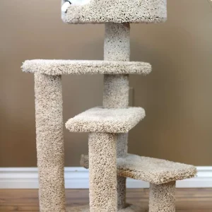 Spiral Cat Tree for Large Cats — Solid Wood, Multi-Level Activity Tower