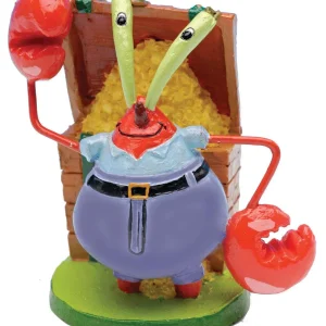SpongeBob Mr. Krabs Aquarium Ornament Multi-Color, 2 in, Mini