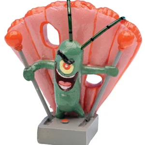 SpongeBob Plankton Aquarium Ornament, Green, Pink, Grey, 2 in, Mini