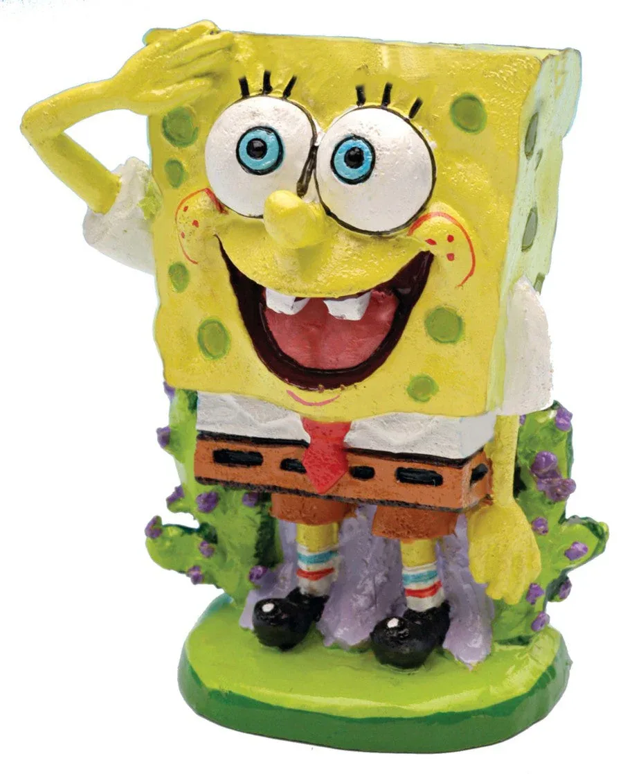 SpongeBob Square Pants Aquarium Ornament Multi-Color, 2 in, Mini