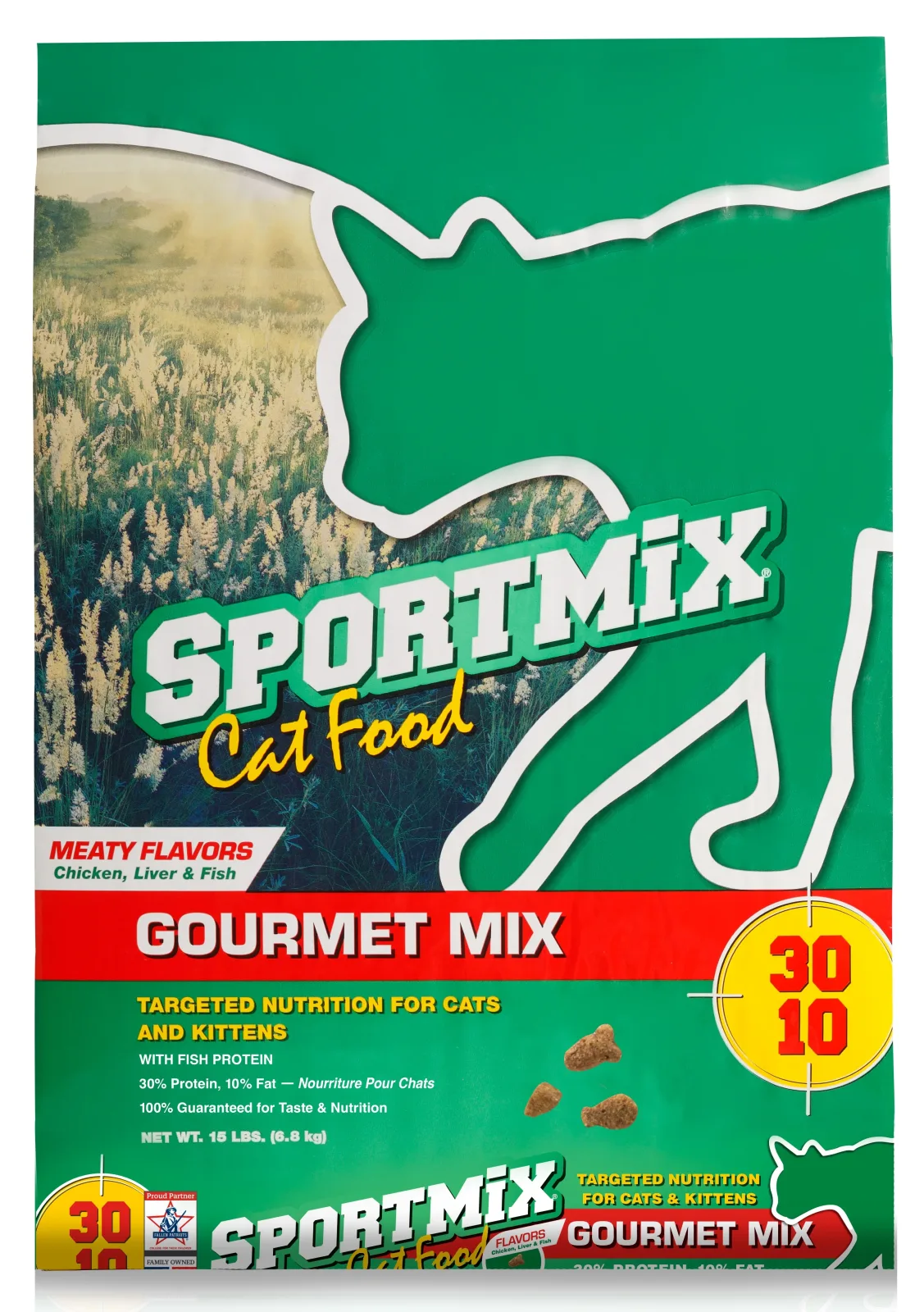 Sportmix Gourmet Mix Dry Cat Food Meaty Flavors 15 lb