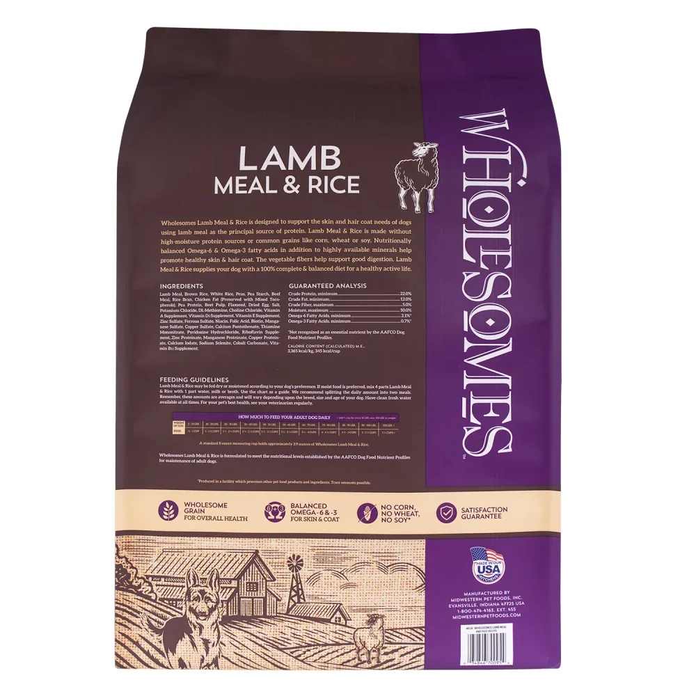 SPORTMiX Wholesomes Lamb Meal & Rice Recipe Dry Dog Food - Image 2