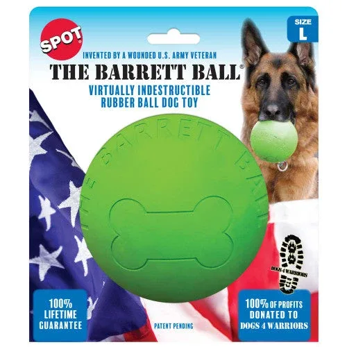 Spot Barrett Ball Dog Toy Green 5in LG - Image 2
